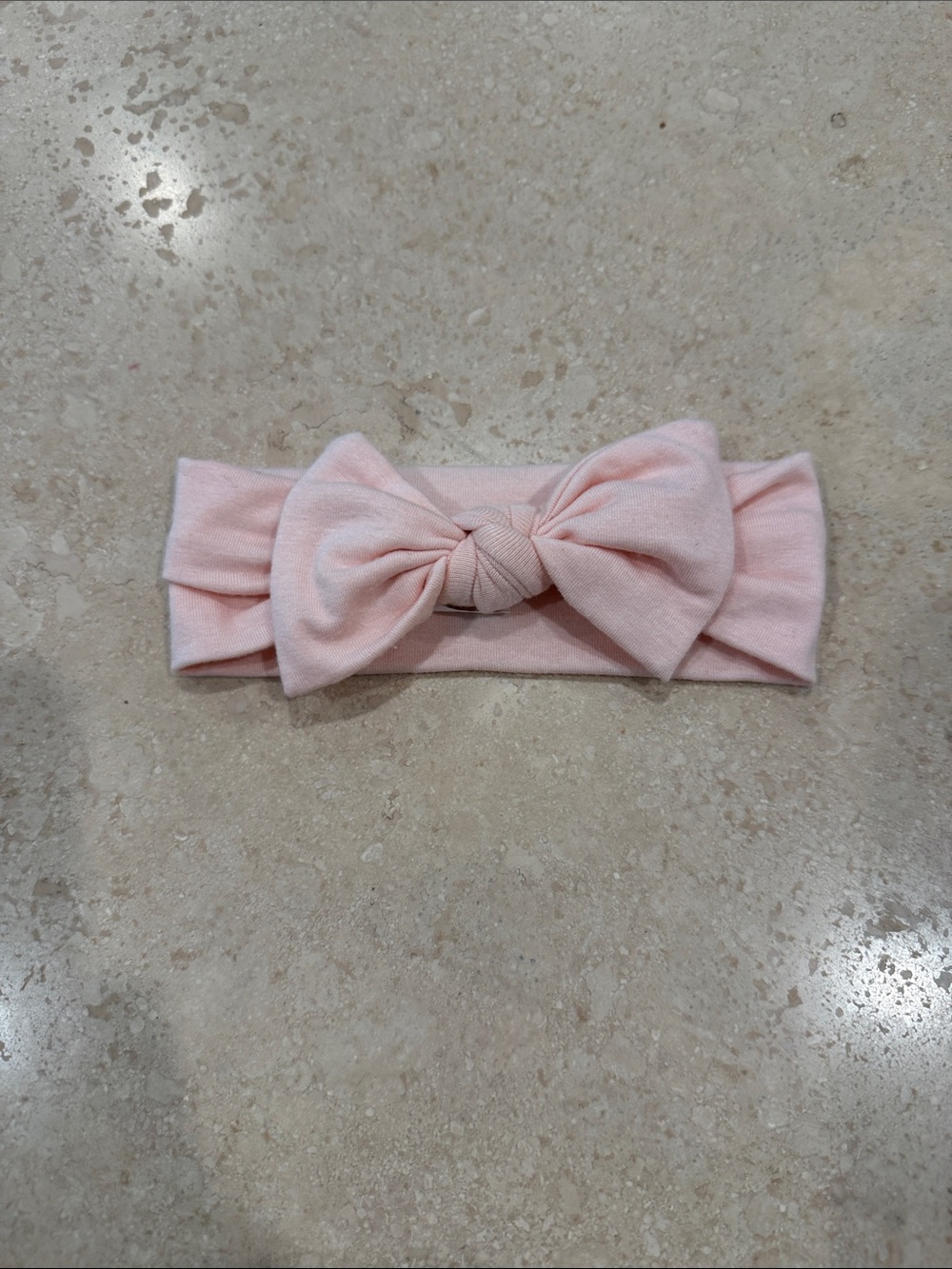 Copper Pearl Knit Headband Bow
